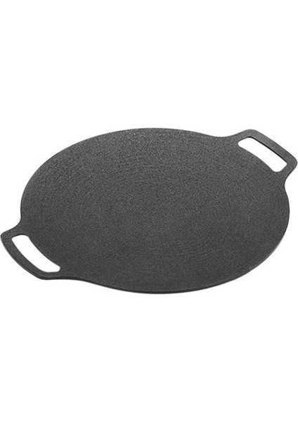 38CM Kalın Dökme Demir Kızartma Tavası Düz Panka Griddle Yapışmaz Barbekü Izgara Indüksiyon Ocak Açık Alev Pişirme Potu (Yurt Dışından)