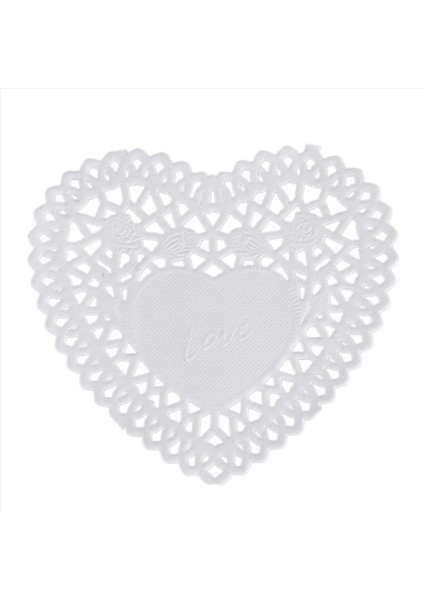200X 4 Inç Beyaz Aşk Kalp Kağıdı Dantel Doilies Için Karton Yapım Scrapbooking (Yurt Dışından) modelleri
