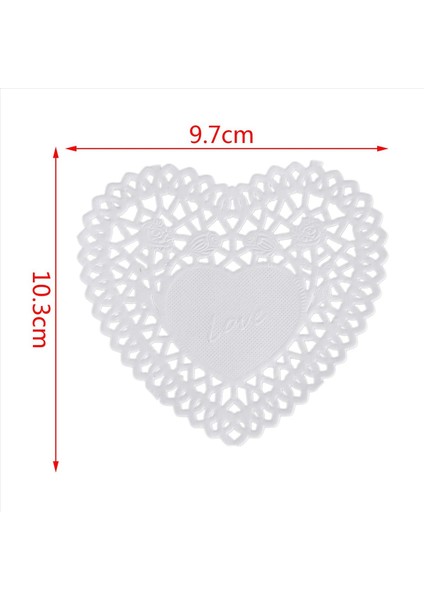 200X 4 Inç Beyaz Aşk Kalp Kağıdı Dantel Doilies Için Karton Yapım Scrapbooking (Yurt Dışından) fırsatları