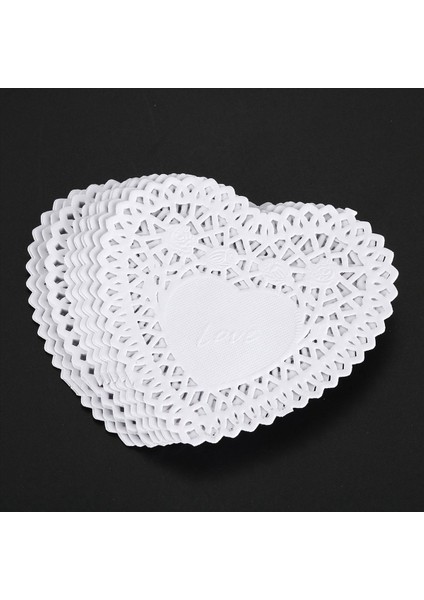 200X 4 Inç Beyaz Aşk Kalp Kağıdı Dantel Doilies Için Karton Yapım Scrapbooking (Yurt Dışından) indirimleri