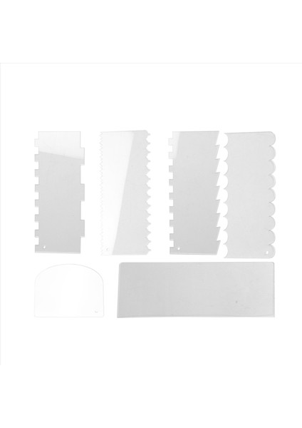 6 Adet Temiz Akrilik Buzlanma Buzlanma Buttercream Büyük Kek Daha Pürüzsüz Kazıyıcı Kontur Tarak Kek Kenarı Pürüzsüz Araç (Yurt Dışından) fiyatları