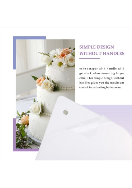 6 Adet Temiz Akrilik Buzlanma Buzlanma Buttercream Büyük Kek Daha Pürüzsüz Kazıyıcı Kontur Tarak Kek Kenarı Pürüzsüz Araç (Yurt Dışından) fırsatları