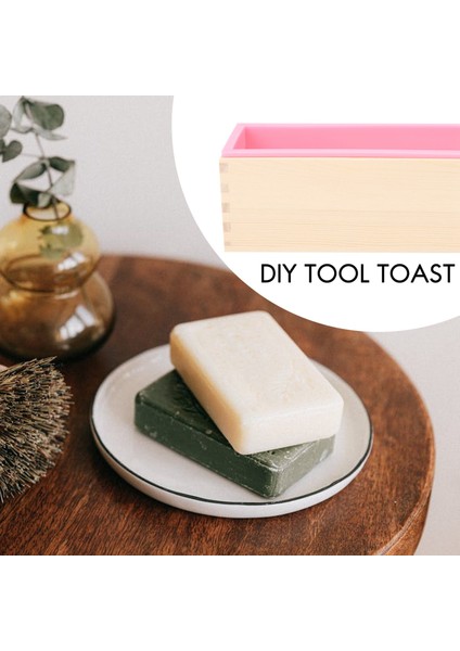 1200G Dıy Sabun Ahşap Sabun Kalıp Kutusu Silikon Astar Dikdörtgen Loaf Swirl Sabun Kalıp Aracı Dıy Soap Mum Kalıp Yapma Aracı (Yurt Dışından) fiyatları