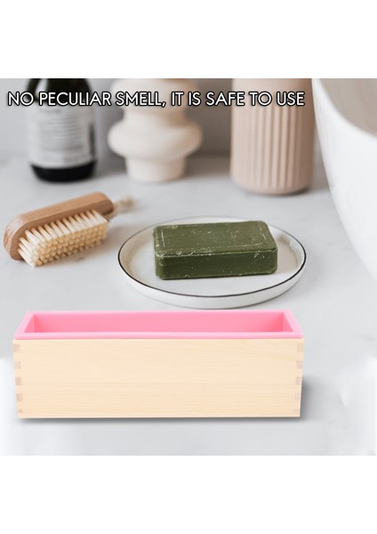 1200G Dıy Sabun Ahşap Sabun Kalıp Kutusu Silikon Astar Dikdörtgen Loaf Swirl Sabun Kalıp Aracı Dıy Soap Mum Kalıp Yapma Aracı (Yurt Dışından) modelleri