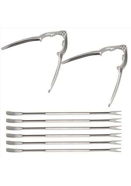 8 Adet Deniz Ürünleri Alet Kiti Paslanmaz Çelik Yengeç Bacak Krakeri ve Çatal Somun Kraker Seti Kabuklu Deniz Ürünleri Sheller (Yurt Dışından) fiyatları