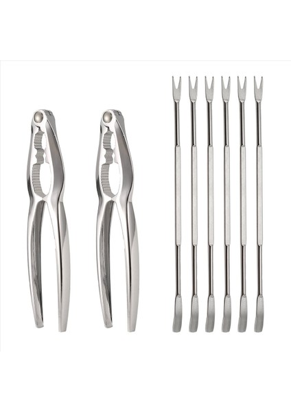 8 Adet Deniz Ürünleri Alet Kiti Paslanmaz Çelik Yengeç Bacak Krakeri ve Çatal Somun Kraker Seti Kabuklu Deniz Ürünleri Sheller (Yurt Dışından) indirimleri