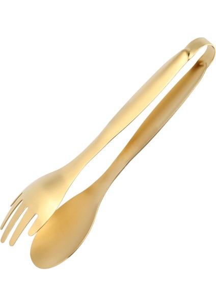 Paslanmaz Çelik Gıda Maşaları Altın Mutfak Gereçleri Açık Büfe Pişirme Araçları Barbekü Klipsleri Ekmek Biftek Maşa (Yurt Dışından)