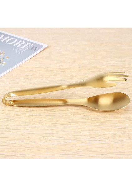 Paslanmaz Çelik Gıda Maşaları Altın Mutfak Gereçleri Açık Büfe Pişirme Araçları Barbekü Klipsleri Ekmek Biftek Maşa (Yurt Dışından) indirimleri