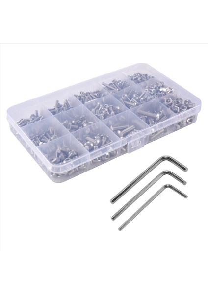 Vida ve Somun Kiti Makine Vidası ve Somun Kiti 500 Pcs M3 M4 M5 Paslanmaz Çelik Düğmesi Başikli Soket Baş Kapak Cıvataları Somun Ürünlü Çiftlik +Anahtarlı Vidalar (Yurt Dışından) modelleri