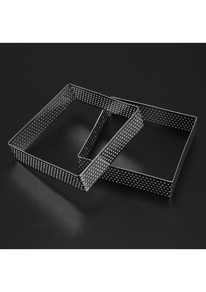 Delikli Tart Halka Paslanmaz Çelik Tartlet Kalıplar Kare Şekil Kalıp Daire Fransız Pasta Pişirme Aracı 25 Paket (Yurt Dışından) modelleri