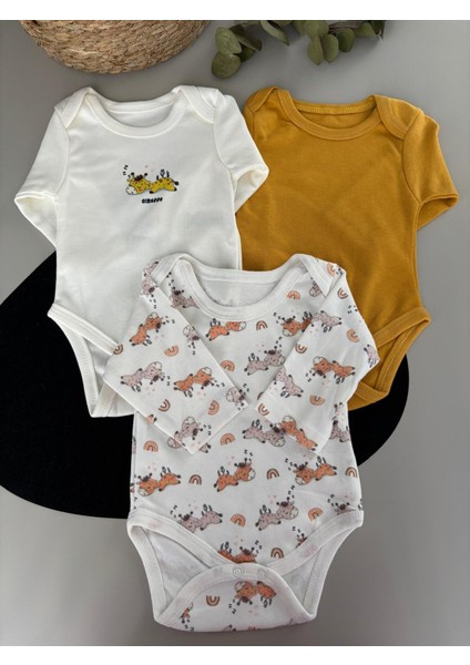 Zürafa Temalı 3'lü Body