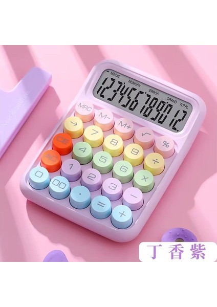 Renkli Yuvarak Tuşlu Şirin Hesap Makinası