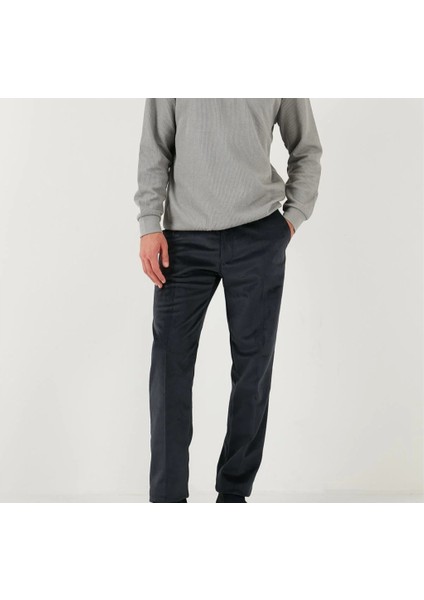 Erkek Normal Bel Regular Fit Düz Paça Likralı Içi Şardonlu Üst Kalite Kadife Pantolon fırsatları