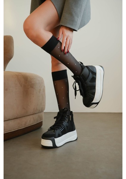 Kadın Doren Kalın Tabanlı Spor Bot - Siyah fiyatları