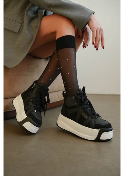 Kadın Doren Kalın Tabanlı Spor Bot - Siyah fırsatları
