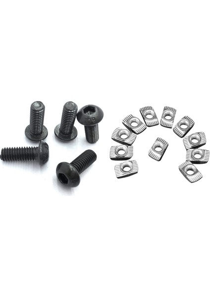 100 Pcs M5 Çekiç Somun T Bağlantı Eden Kayma Somun ve 50 Pcs M5X8MM Düğme Başlı (Yurt Dışından)