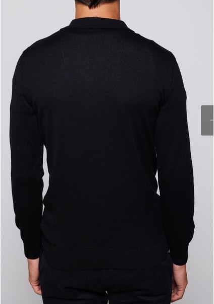 Erkek Düğmesiz Polo Yaka Üst Kalite Triko Kazak fırsatları