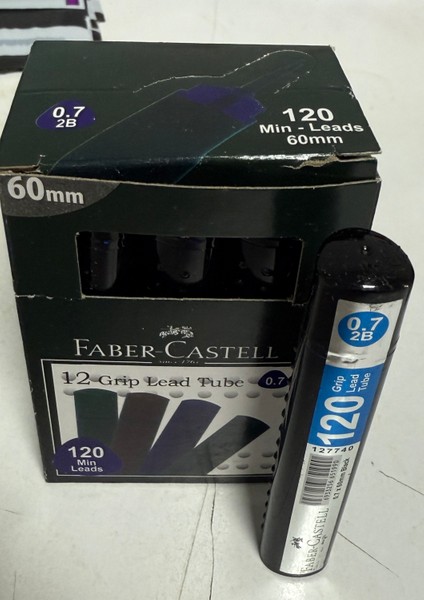 Grip Min 0.7 2b 60 mm 120 Li Siyah Tüp Uç 12 Adet 1 Paket 12ADET