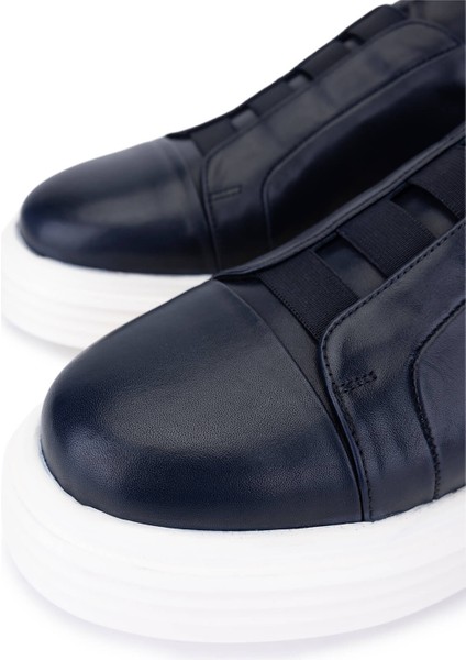 Erkek Hakiki Deri Lacivert Sneakers & Spor Ayakkabı 966 A702 Erk Ayk SK25-26 Lacıvert modelleri