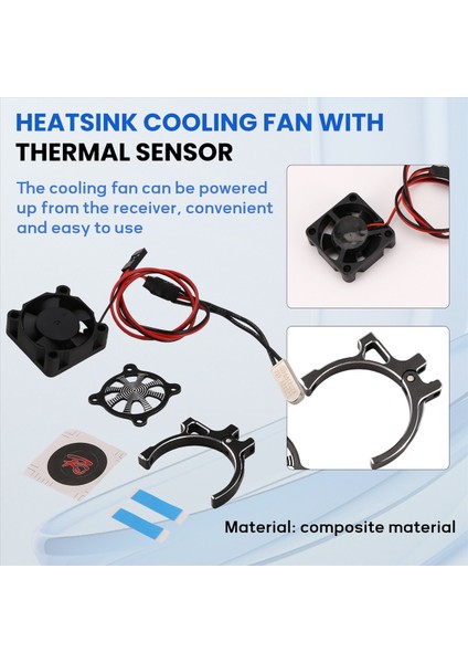Rc Car 3650 3660 550 540 Termal Sensör Cnc Alüminyum Alaşım Kelepçesi Soğutma Fanı Siyah (Yurt Dışından) indirimleri