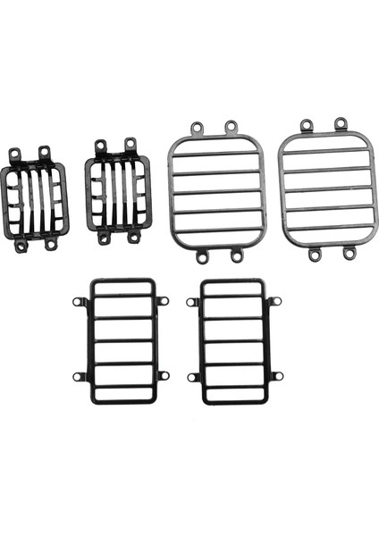 Metal Yan Kapak Kuyruk Lambası Kapağı Far Kapak Kiti 1/10 Rc Kaya Paletli Traxxas Trx4 G500 Trx 6 G63 (Yurt Dışından)