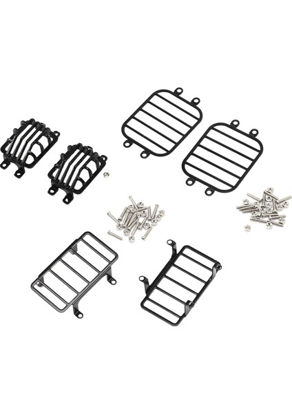 Metal Yan Kapak Kuyruk Lambası Kapağı Far Kapak Kiti 1/10 Rc Kaya Paletli Traxxas Trx4 G500 Trx 6 G63 (Yurt Dışından) modelleri