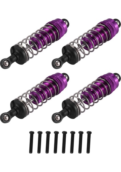 4pcs Wltoys Için Metal Şok Emici Damper 124019 124018 144001 Rc Araba Yedek Parçaları Yükseltme Aksesuarları Mor (Yurt Dışından)