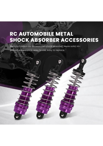 4pcs Wltoys Için Metal Şok Emici Damper 124019 124018 144001 Rc Araba Yedek Parçaları Yükseltme Aksesuarları Mor (Yurt Dışından) fırsatları
