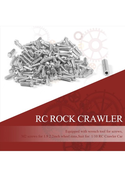 100PCS 1 9 2 2 Tekerlek Rim Imparatorluk M2 Vida Dekorasyonu 1/10 Rc Prwler Axıal SCX10 90046 AXI03007 Traxxas Trx4 A (Yurt Dışından) indirimleri