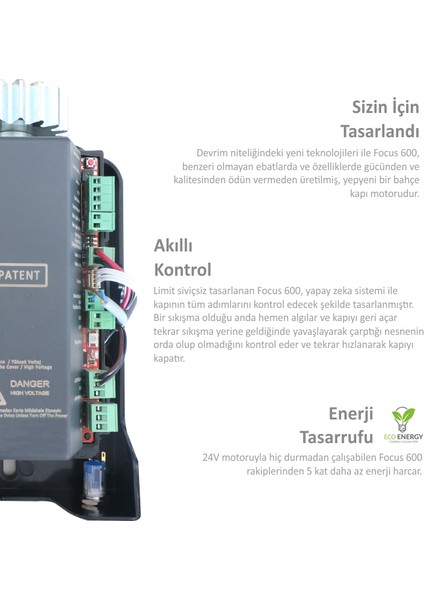 Otomatik Kayar Kapı Motoru | %100 Yerli Üretim | 600 Kg. modelleri