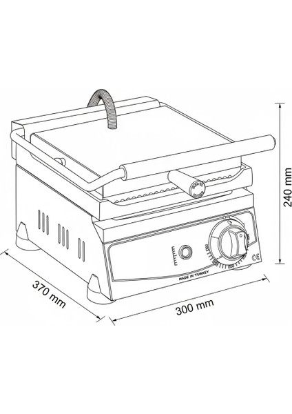 8 Dilim Elektrikli Döküm Profesyonel Tost Makinesi - M08D fırsatları