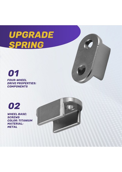 Wpl D12 B14 B24 B16 B36 Rc Kamyon Araba Yükseltme Parçaları Şok Emici Yaprak Yayları Sabit Koltuk Montaj Braketi Titanyum (Yurt Dışından) fırsatları