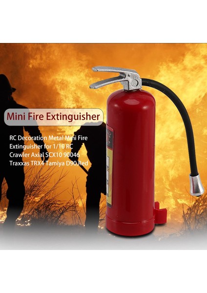 Rc Dekorasyon Metal Mini Yangın Söndürücü 1/10 Rc Prıgler Axıal SCX10 90046 Traxxas Trx4 Tamiya D90 Kırmızı (Yurt Dışından) fırsatları