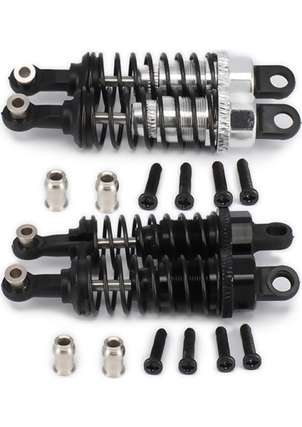 2 Set Yağı Ayarlanabilir 65MM Şok Emici Damper Rc Araba Için 1/18 Wltoys Hpı Hpı Hsp Traxxas Losi Tamiya-Black &amp Gümüş (Yurt Dışından)