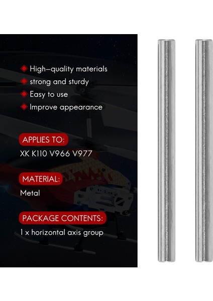 K100 002 Wltoys Için Yatay Şaft Seti Xk K110 V966 V977 Rc Helikopter Parçaları Aksesuarları (Yurt Dışından) indirimleri