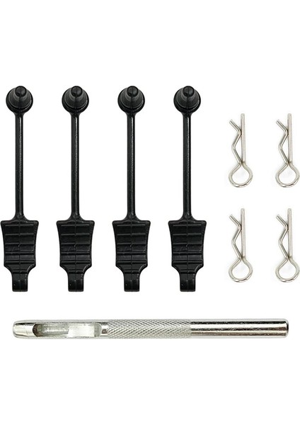 Kauçuk Gövde Klipsli Kabuk Sabit Toka Kilidi Arrma Traxxas Hsp Hpı 1/7 1/8 1/10 Rc Araba Için Kabuk Deliği Açıcı ile (Yurt Dışından)