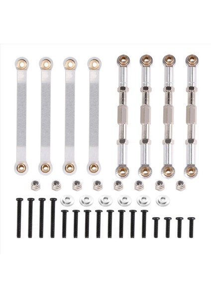 Metal Şasi Çekme Çubukları Bağlantı Süspansiyon Tıe Çubuğu Mn D90 D91 D96 D99 D99S MN90 MN99S 1/12 Rc Araba Yükseltme Parçaları Gümüş (Yurt Dışından)