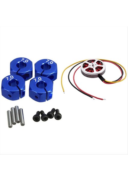 4pcs Mavi Rc Metal 7 0 Tekerlek Hex 12MM Vidalı ve 1pcs 5010 360KV Tork Fırçasız Motorlar (Yurt Dışından)