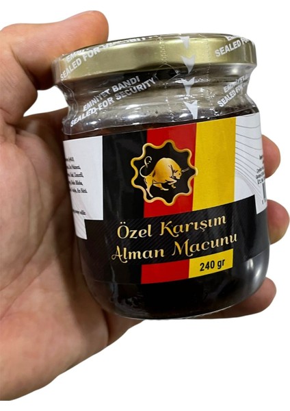 3 x 240 gr Alman Macunu Keçiboynuzu Pekmezli Ballı Ginsengli Polenli Macun Güç ve Kuvvet