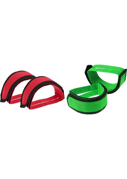 2 Çift Pedal Kayışı Ayak Pedal Kayışları Çocuk Pedal Kayışları Bisiklet Pedal Kayışları Bisiklet Ayak Kayışları (Yeşil ve Kırmızı) (Yurt Dışından) fiyatları