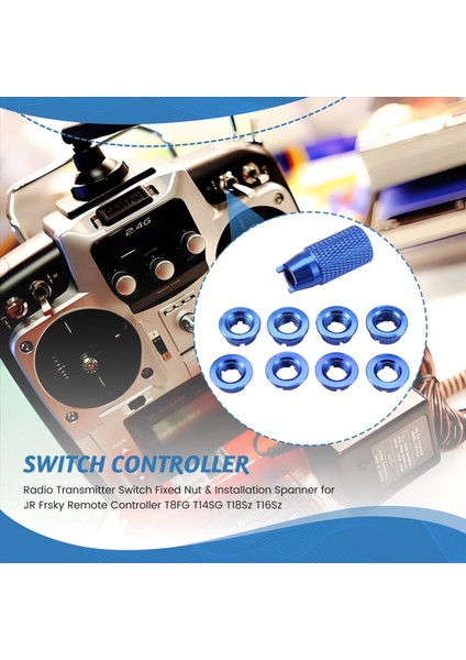 Radiolink Futaba Için Radyo Verici Anahtarı Sabit Somun ve Kurulum Açığı Jr Frsky Uzaktan Kontrolör T8FG T14SG T18SZ T16SZ Mavi (Yurt Dışından) fırsatları