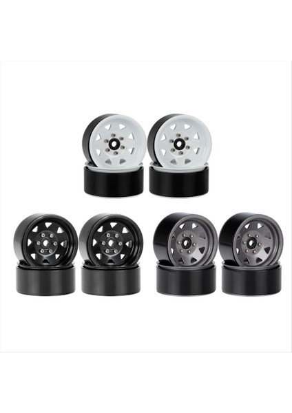 4pcs 85MM 1 55 Metal Beadlock Tekerlek Jantlar Lastikler 1/10 Rc Paletli Araba Eksenel Yetersiz Jr RC4WD D90 Tf2 Tamiya B (Yurt Dışından) modelleri
