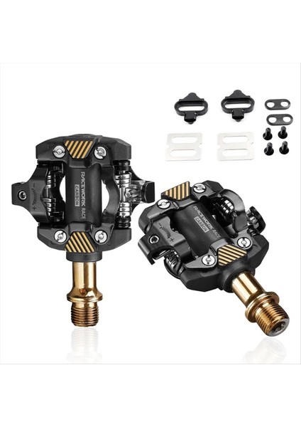 Yarış Çalışması Mtb Bisiklet Pedalı Kendi Kendine Kilitlenen Spd Pedalları Dağ Bisikleti Kılıfları Taşıyan Ayak Çizimi Bicycele Parçaları-Altın (Yurt Dışından) fırsatları