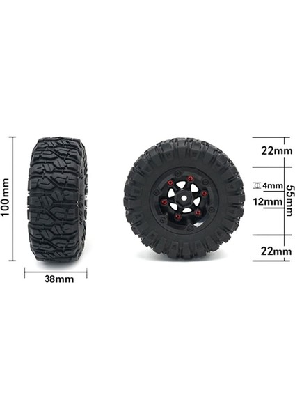 1 12 Rc Kamyon Tarayıcıları 100MM Lastik Lastik Lastikleri Wltoys Için Tekerlek Hex ile 12428 12423 FY01 FY02 FY03 (Yurt Dışından) fırsatları