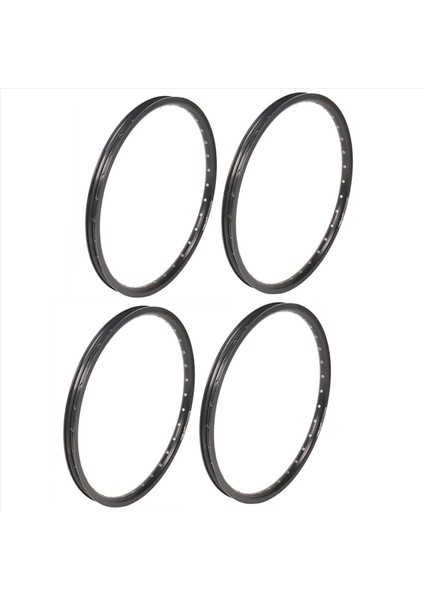 4x Meijun Dağ Bisikletleri Yol Katlama Bisikletleri 20 Inç 406 32 Delik Disk Fren Jant Parçaları Çift Diskli Jantlar (Siyah) (Yurt Dışından)