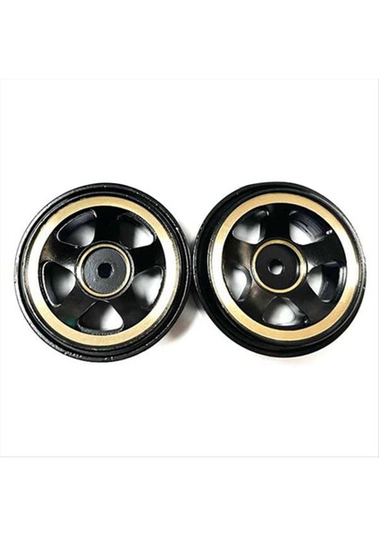 4pcs Pirinç 1 0 Beadlock Wheel Jant Tekerlek Hub Monsefe Ağırlık Eksenel SCX24 1/24 Rc Paletli Araba Yükseltmeleri Parçalar Siyah (Yurt Dışından) modelleri