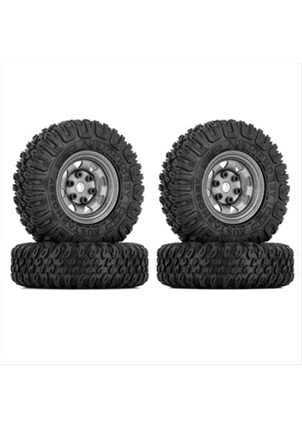 4pcs 85MM 1 55 Metal Beadlock Tekerlek Jantlar Lastikler 1/10 Rc Paletli Araba Eksenel Yetersiz Jr RC4WD D90 Tf2 Tamiya C (Yurt Dışından)