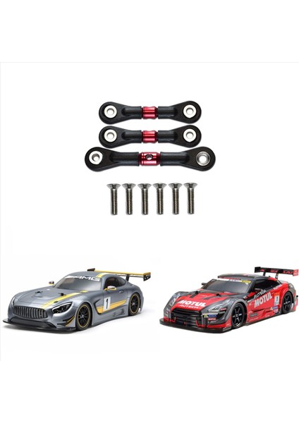 12PCS Direksiyon Bağlantı Çubuğu Tamiya Tt-02 TT-02T TT02 TT02T 1/10 Rc Araba Yükseltme Parçaları Aksesuarları Kırmızı (Yurt Dışından) modelleri