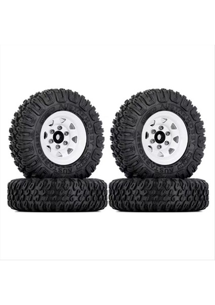 4pcs 85MM 1 55 Metal Beadlock Tekerlek Jantlar Lastikler 1/10 Rc Paletli Araba Eksenel Yetersiz Jr RC4WD D90 Tf2 Tamiya A (Yurt Dışından)