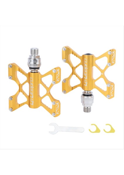 Litepro K5 Hızlı Serbest Bırakma Pedalı Genişletilmiş Kaymaz Ultra Hafif Kapalı Yatak Katlanır Bisiklet Pedalları Bisiklet Parçası Altın (Yurt Dışından)